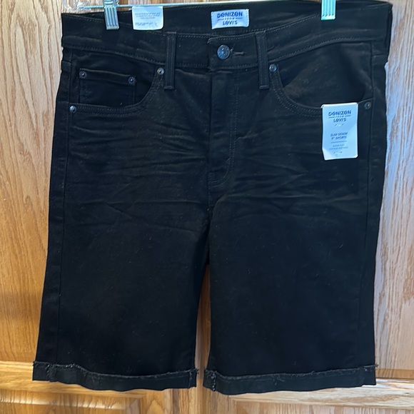 Denizen from Levi's Men's 9" InseamSlim Fit Jean Shorts-Black size 32” - Picture 3 of 12